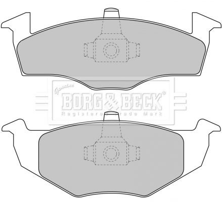 BORG & BECK Комплект тормозных колодок, дисковый тормоз BBP1691